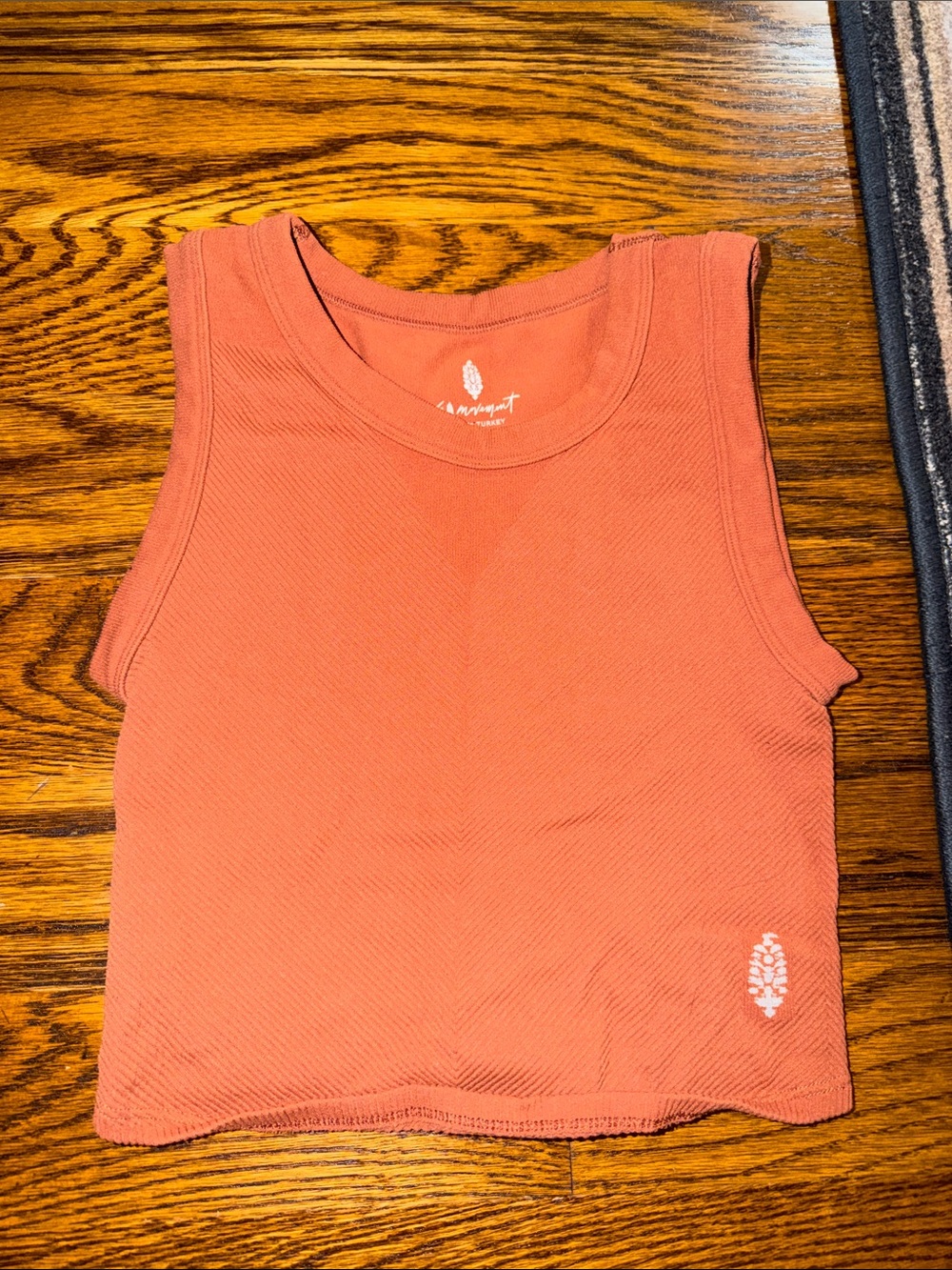FP Movement by Free People Ribbed Cropped Tank Top - Rust